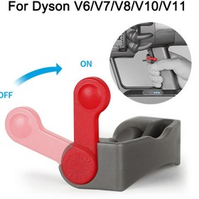 Resim Hands-Free Tetik Kilidi Dyson V7/V8/V10/V11 için - Kolay Açma/Kapama Güç Düğmesi Kontrol Kelepçesi, Kırmızı & Gri, Temizlik Deneyimini Artırır 