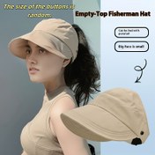 Resim Solunabilir Polyester Güneş Şapkası | Açık Hava Sporları Hızlı Kuruyan Ayarlanabilir Ponytail Şapkası | Hafif ve Katlanabilir, Geniş Çizgi | Bisiklet ve Yürüyüş için Mükemmel | Elde Yıkanabilir, Yürüyüş Aksesuarı 