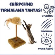 Resim ChirpClimb Sesli Oyuncaklı Kedi Tırmalama Tahtası 