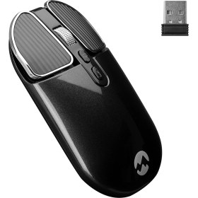 Resim Everest SM-619 Metalik Siyah 1600dpi Süper Sessiz Şarjlı Premium Kablosuz Mouse 
