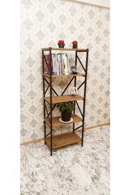 Resim Metin Güneş Mobilya Dekoratif Ahşap Kitaplık antlantik çam 60x160 Cm Eko 023 