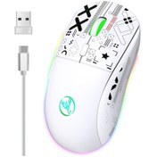 Resim Rogfer Hxsj T90 Rgb Işık Üç Modlu Kablosuz Oyun Faresi Beyaz Diğer - White Diğer 