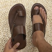 Resim Erkek Yeni Stil Arap Sandaletleri, Rahat Terlikler, Orta Doğu Resmi Ayakkabıları. 