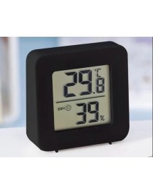 Resim ByKurt Sıcaklık Nem Ölçer Termometre Higrometre Mini LCD Dijital - Duvara Takılabilir Siyah 