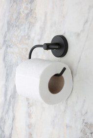 Resim evina Tuvalet Kağıtlığı Kapaksız, Wc Kağıtlık - Mat Siyah 
