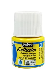 Resim Pebeo Setacolor Opak Kumaş Boyası Metalik 36 Shimmer Rich Yellow 