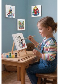 Resim Anneler Günü Eğitici Boyama Tuvali Şövaleli Boya Seti 20x20 Cm 