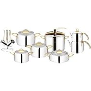 Resim Sıla Ekol Klasik 18 Parça Tencere Çeyiz Seti Gold (683) 