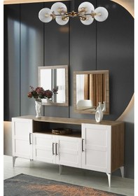 Resim Modern Çakıl Mdf Aynasız Konsol 160x43x84cm 001 