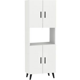 Resim Alesta Life 4 Kapaklı Orta Mikrodalga Mini Fırın Bölmeli Mutfak Dolabı Çok Amaçlı Dolap Beyaz 