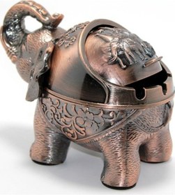 Resim Büro Ev Ofis Dekoru İçin Fil Tasarımlı Metal Kül Tablası Küllük 