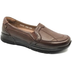 Resim Forelli Dilmen Hakiki Deri Ortopedik Comfort Kadın Casual Ayakkabı Taba 