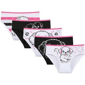 Resim 5'li Kız Çocuk Külot 4171pb96 Siyah 