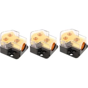 Resim Stellar3 Güç Dağıtım Bloğu Araba Ses Amplifikatörü Ayırıcı 2 Yollu 0/2/4 Ölçü Giriş 4/6/8 Ölçü Çıkış Toprak Dağıtım Bloğu 3 Adet (Yurt Dışından) 