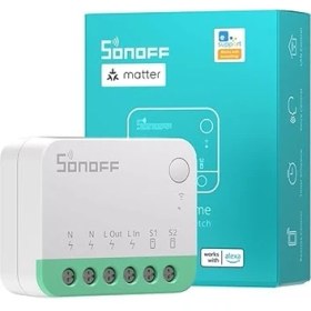Resim MINIR4M Matter Akıllı Anahtar, 2 Yönlü Akıllı Anahtar, Wifi Duvar Anahtarı, Madde Protokolü Desteği, Ses Kontrolü, Alexa/google Home/ev Asistanı ile Uyumlu, 2400 W/10 A 