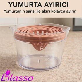 Resim Lilasso Çok Amaçlı Mutfak Seti - Limon Sıkacağı + Rende + Yumurta Ayırıcı + Ölçü Kabı 