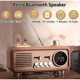 Resim Feyza Design Yüksek Kaliteli Retro Taşınabilir Bluetooth Ses Kutusu ve Mp3 Çalar 