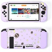 Resim Veri Kurbağa Nintendo Anahtarı İçin Şık Baskılı Koruyucu Kılıf Oyun Konsolu Anti-damla Tpu Kabuk - Siyah Kedi 