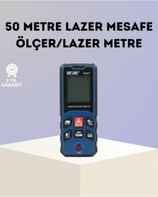 Resim UCUZTEKNO Lazer Metre 50 MT Hassas ve Hızlı Ölçüm Özellikli 