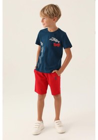 Resim U.s. Polo Assn. 1751 Lisanslı Clothing Lacivert Erkek Çocuk Bermuda Pijama Takım 001 