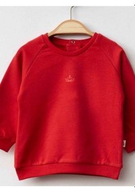 Resim Zekids Bebek Organik Kırmızı Sweat-16442 Kırmızı 