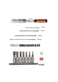 Resim 1/4 Uzatmalı Cırcır Kolu Alyan Lokma Seti Uzatma Kol Rico 