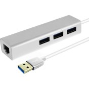 Resim Blueway USB 3.0 Ethernet RJ45 Lan Çevirici 3 Port USB Çoklayıcı 