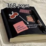 Resim 1 Adet Ekstra Kalın Siyah A5 Defter - 368 Sayfa, Ofis & Çalışma İçin Gerekli, Özelleştirilebilir Stickerlar, Taze Meyve Kokulu Tasarım, Günlük Kullanım İçin Dayanıklı ve Fonksiyonel 