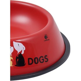 Resim Renkli Metal Mama Kabı Kedi Köpek Mama Su Kabı 16 CM 