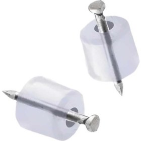 Resim Glaswen Çivili Raf Pimi Duvar Dolap Mobilya Pimi Sert Plastik Raf Tutucu Şeffaf 100 Adet Tekli (1 Paket) 