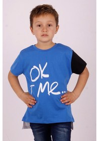Resim Toontoy Kids Toontoy Erkek Çocuk Tek Kol Garnili Tişört Saks 