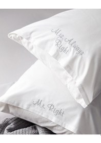 Resim Madame Coco Recy %100 Pamuk 2'li Yastık Kılıfı - Beyaz/gri 8684427121948 Beyaz 