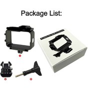 Resim Siyah Renk-çerçeve Kılıf Kabuk Koruyucu Konut Gopro Hero 10 9 Siyah Çift Clod Ayakkabı + Go Pro 9 Kamera Için Yalnız Vida Sınır Koruyucu 