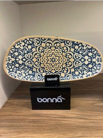 Resim 2'li Şık Alhambra Vago Rectangular Plate 36 Cm Oval Servis / Sunum Tabağı/salata Tabağı Çok renkli 
