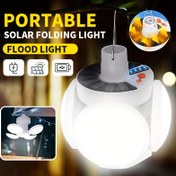 Resim 800 Lümen Taşınabilir Güneş Katlanabilir Işık - LED Acil Durum Sel Lambası, USB Şarj Edilebilir, 5 Aydınlatma Modu, Kamp, Yürüyüş, Kasırga Hazırlığı ve Ev Güç Kesintileri için İdeal, Açık Hava Aydınlatması | Güneş Enerjili Lamba | Dayanıklı Yapı, Taşınabilir Aydınlatma 