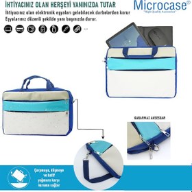 Resim Microcase Huawei Matepad 11.5 2025 İle Tablet Apple Uyumlu MacBook Laptop Tablet Çantası 2 Bölmeli Al4821 Omuz Çantası 