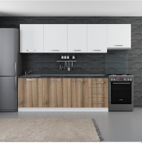 Resim Minar 280 Cm Mutfak Dolabı Beyaz Dore 280-d4 