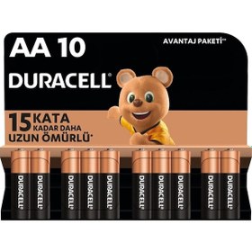 Resim Duracell LR6/MN1500 Blister AA Kalem Pil 10'lu 