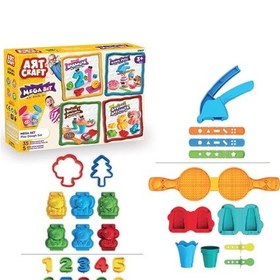 Resim Mega Oyun Hamur Seti 280 Gr. - Oyun Hamuru Seti - Hamur Setleri - Hamur Kalıpları Renkli 