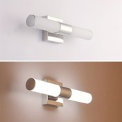 Resim LED Vanity Aydınlatmaları, Modern Paslanmaz Çelik Banyo Aydınlatma Armatürleri Ayna Üzeri Makyaj Aydınlatması Banyo Duvar Aplikleri Lamba (8W 40.01cm) 