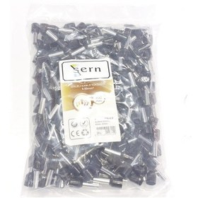 Resim 6 Mm Tek Girişli İzoleli Kablo Yüksüğü Alman Norm Siyah 1 Paket 250 Adet 