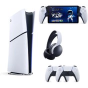 Resim Sony Playstation 5 Slim Digital 1 TB YD + 2 Kol + Pulse 3D Kulaklık + Portal Oyun Konsolu 