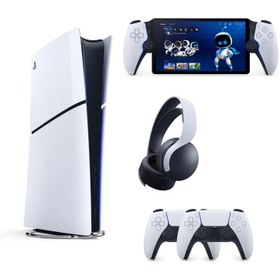 Resim Sony Playstation 5 Slim Digital 1 TB YD + 2 Kol + Pulse 3D Kulaklık + Portal Oyun Konsolu 