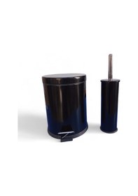 Resim Hunter Siyah Klozet Fırçası Pedallı Çöp Kovası Siyah 