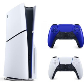 Resim Sony Playstation 5 slim Cdli versiyon + 2.kol Dualsense Cobalt Mavi ( İthalatçı Garantili ) 