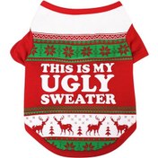 Resim Jeemson Küçük Köpekler İçin Noel Temalı Tişört - Poliester Malzeme - Şık Ve Stilinizi Sağlar Xs-xl Boylar Çok Renkli 