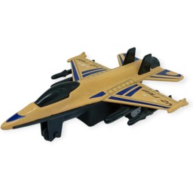 Resim KIZIL Çek Bırak Metal Mini Savaş Uçağı 10 cm - Kahverengi 