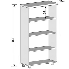 Resim Modüler Dünyası Kitaplık Dosya Dolabı Beyaz - 80X35X153 Beyaz 