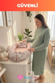 Resim Gülbahçesi Desenli Baby Nest Yenidoğan Bebek Yatağı – Ultra Yumuşak, Güvenli, Taşınabilir Anne Kucağı Yatağı 