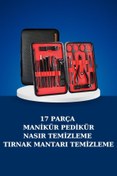 Resim Ronanna 17 Parça Manikür Seti Taşınabilir Özel Çantalı El ve Ayak Bakımı Tırnak Batığı Temizleme 